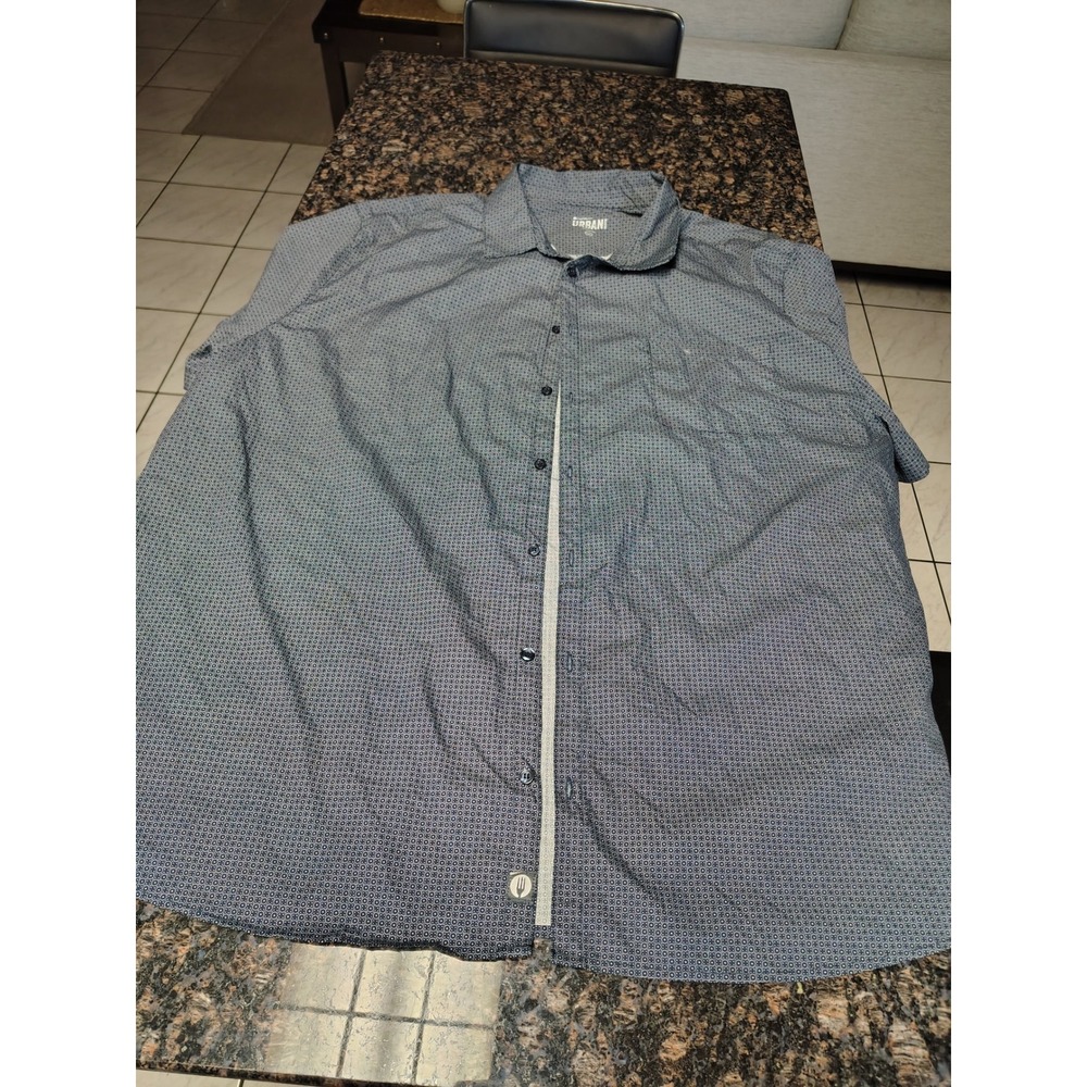Chef Works Urban Collection Mens 4XL Navy Geometric Print Button Down Shirt
